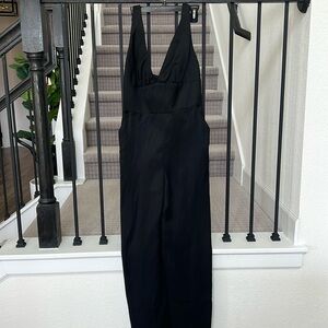 Bardot Lola Plunging Wide Leg Jumpsuit XS